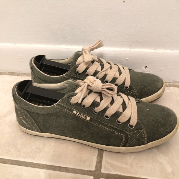 Taos Footwear Shoes Taos Womens Star Gray Green Comfort Canvas